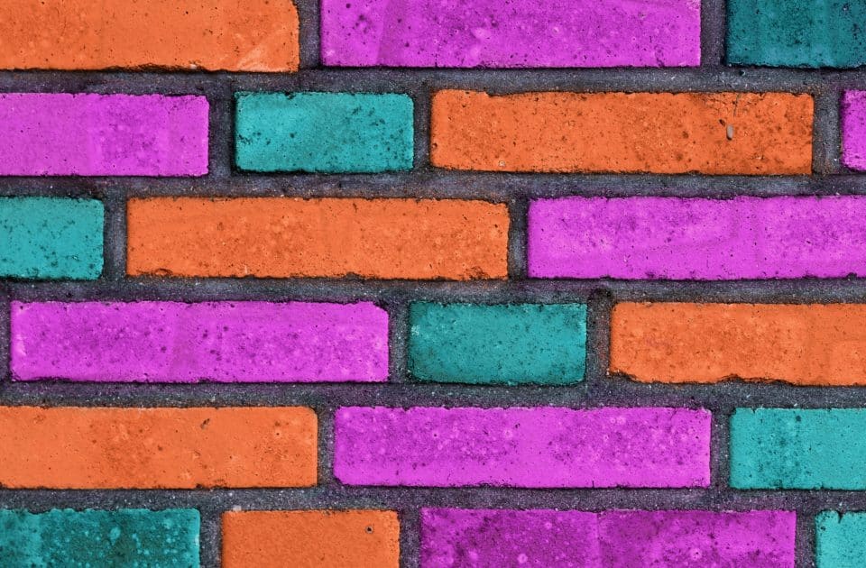Colorful Brick Wall Texture With One Color For Each Brick